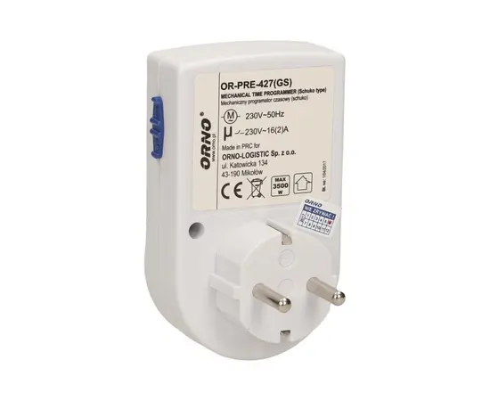 ტაიმერი ORNO 24 საათიანი Schuko OR-PRE 427 GS ტაიმერი ORNO 24 საათიანი Schuko OR-PRE 427 GS