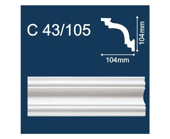 Plinth skirting board SOLID С43/105 white 2 m
