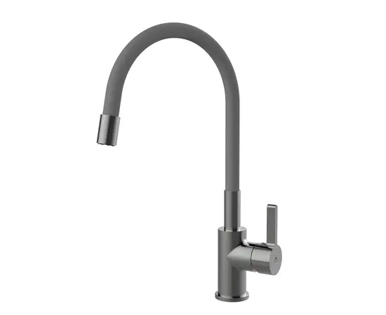 Смеситель для кухни с силиконовым изливом Rubineta FLEXY-33 (DG)