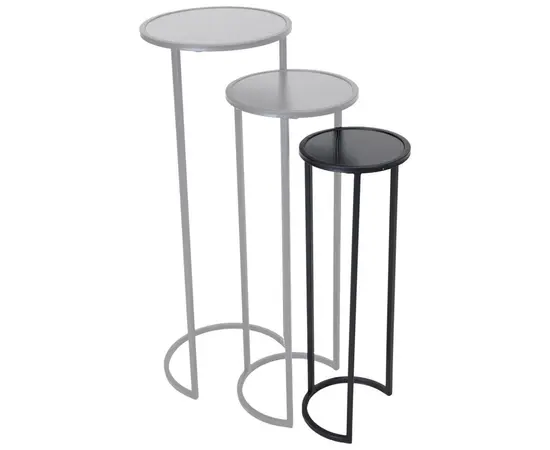 სადგამი ყვავილის ქოთნის Mega Collections Eton Plantstand Round Black D23H67 სადგამი ყვავილის ქოთნის Mega Collections Eton Plantstand Round Black D23H67