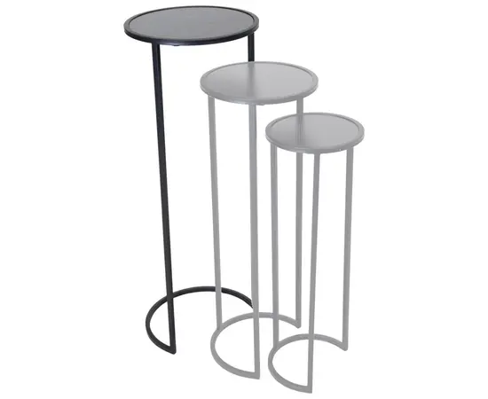 სადგამი ყვავილის ქოთნის Mega Collections Eton Plantstand Round Black D33H88 სადგამი ყვავილის ქოთნის Mega Collections Eton Plantstand Round Black D33H88