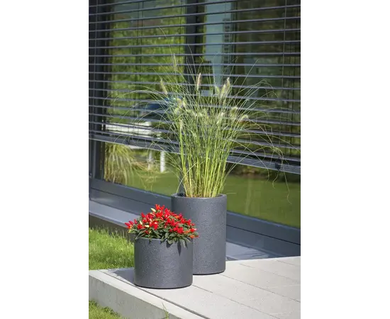 Горшок цветочный пластиковый Scheurich SCHWARZ GRANIT 54/134 RIVA HIGH HGF Горшок цветочный пластиковый Scheurich SCHWARZ GRANIT 54/134 RIVA HIGH HGF