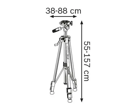 Building Tripod Bosch BT 150 Professional 55–157 cm Building Tripod Bosch BT 150 Professional 55–157 cm