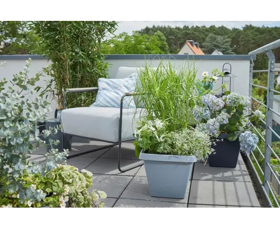 Горшок пластиковый уличный Scheurich 266/30 GROOVE+ CONCRETE Горшок пластиковый уличный Scheurich 266/30 GROOVE+ CONCRETE