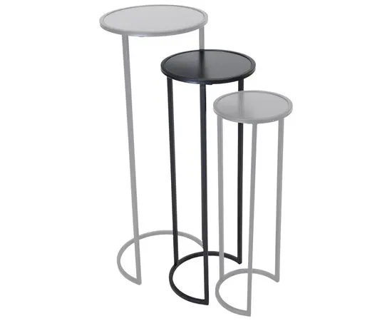 სადგამი ყვავილის ქოთნის Mega Collections Eton Plantstand Round Black D28H77 სადგამი ყვავილის ქოთნის Mega Collections Eton Plantstand Round Black D28H77