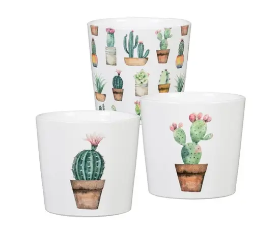 კერამიკული ქოთანი ყვავილებისთვის Scheurich 870/07 COVER-POT CACTUS GARDEN კერამიკული ქოთანი ყვავილებისთვის Scheurich 870/07 COVER-POT CACTUS GARDEN
