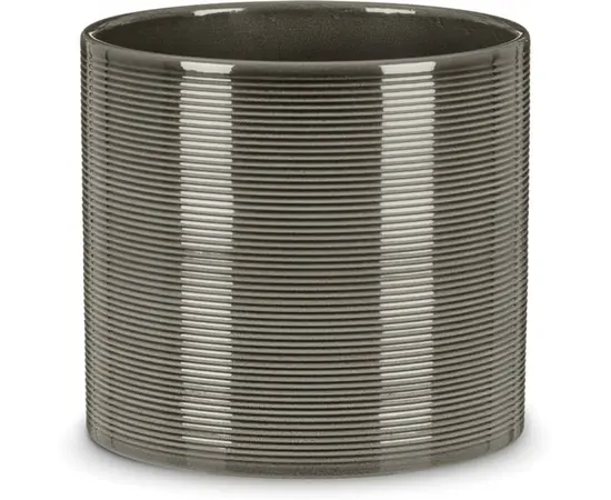 ქოთანი ყვავილის კერამიკული Scheurich 828/23 Glass Grey 23x21 სმ ქოთანი ყვავილის კერამიკული Scheurich 828/23 Glass Grey 23x21 სმ