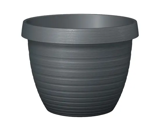 Уличный пластиковый горшок Scheurich Country Star 270/40 METALLIC GREY Уличный пластиковый горшок Scheurich Country Star 270/40 METALLIC GREY