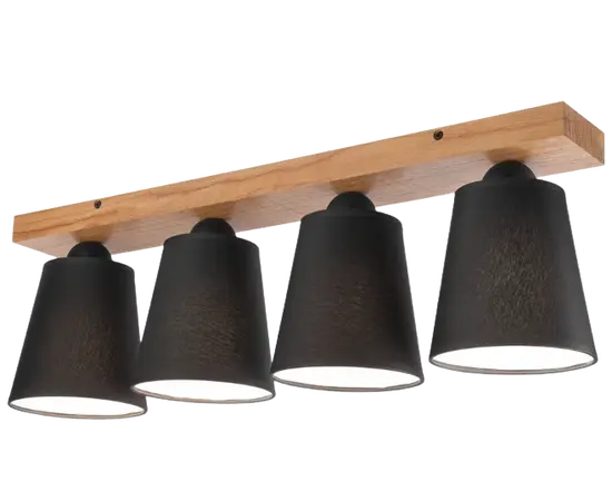 ჭერის სანათი Lamkur LULA 4 Е27 მუხა შავი 47720