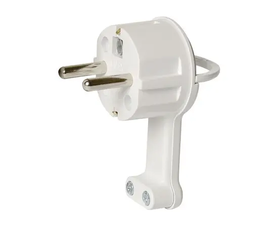 Вилка Timex угловая плоская белая Uni-Schuko Вилка Timex угловая плоская белая Uni-Schuko