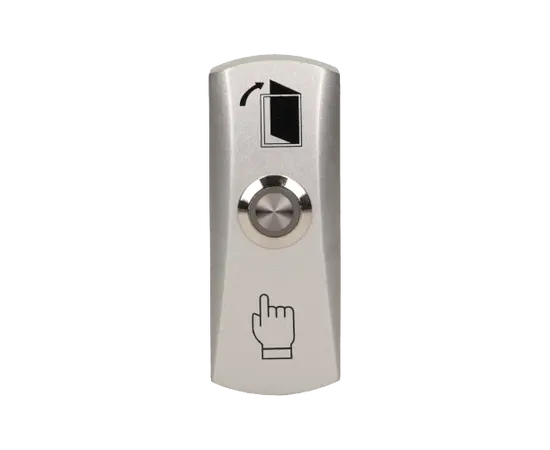 Illuminated ORNO button for door with electric strike aluminum