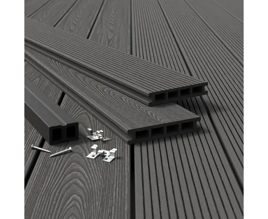 ტერასის დაფა Bergdeck S140 BB1103 Grey 140x25x2200 მმ 1ც=0,308მ²