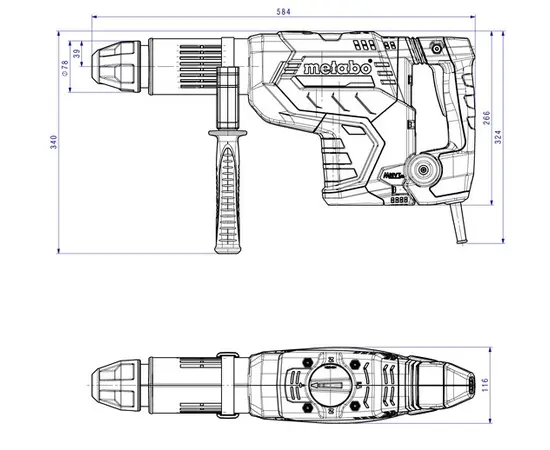 Hammer drill Metabo KHEV 11-52 BL 1500W (600767500) Hammer drill Metabo KHEV 11-52 BL 1500W (600767500)