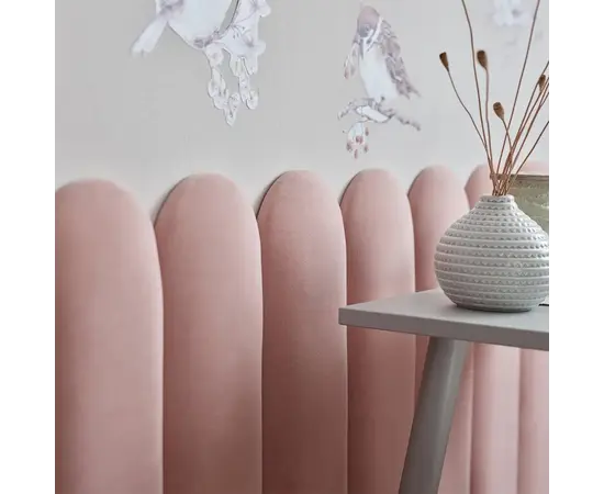 Стеновая магкая панель VOX Profile Oval 1 Soform Light Pink Velvet Matt 15x60 см