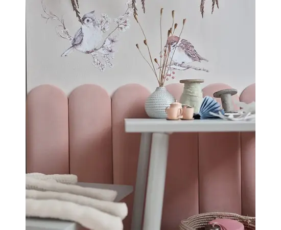 Стеновая магкая панель VOX Profile Oval 1 Soform Light Pink Velvet Matt 15x60 см