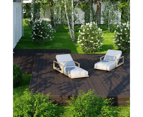 ტერასის დაფა Bergdeck S140 BB1105 Ebony 140x25x2200 მმ 1ც=0,308მ²