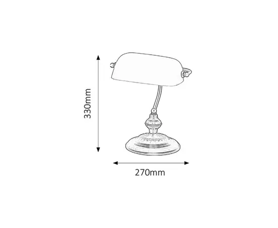 Лампа настольная Rabalux Banktable E27 60W бронза 4038 Лампа настольная Rabalux Banktable E27 60W бронза 4038