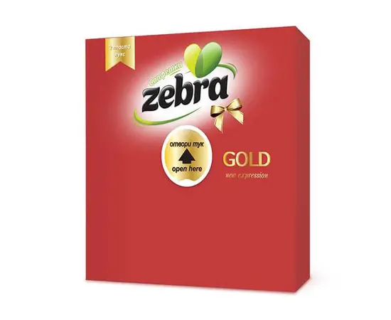 Napkins Zebra Deluxe red 33x33 cm