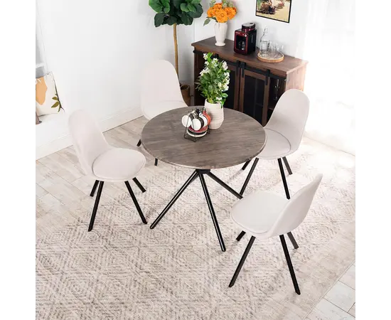 Стул 53x44x82.5 см Beige SUNFLOWER SLUBBED BEIGE 6PCS Стул 53x44x82.5 см Beige SUNFLOWER SLUBBED BEIGE 6PCS