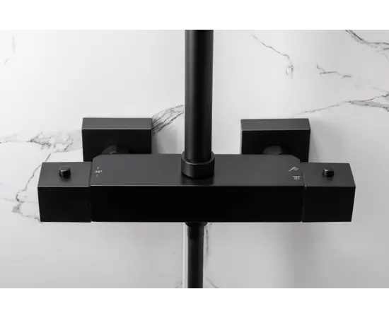 Душевая система с термостатом KFA Logon Premium черная Душевая система с термостатом KFA Logon Premium черная