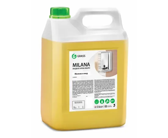 Liquid soap Grass "Milana" milk and honey 5 kg Liquid soap Grass "Milana" milk and honey 5 kg