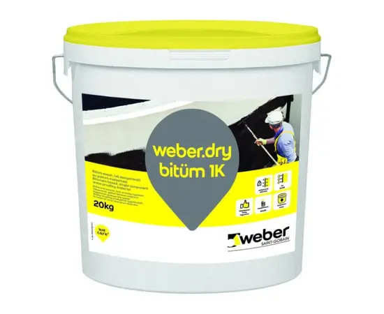 ჰიდროიზოლაცია ბიტუმის Weber Dry Bitum 1K 20 კგ