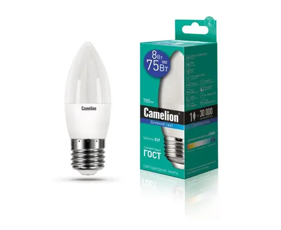LED Lamp Camelion 8W С35 Е27 6500K