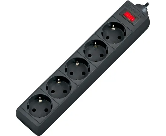 Extension cord  DEFENDER ES5 5 sectional with grounding 5 m black Extension cord  DEFENDER ES5 5 sectional with grounding 5 m black