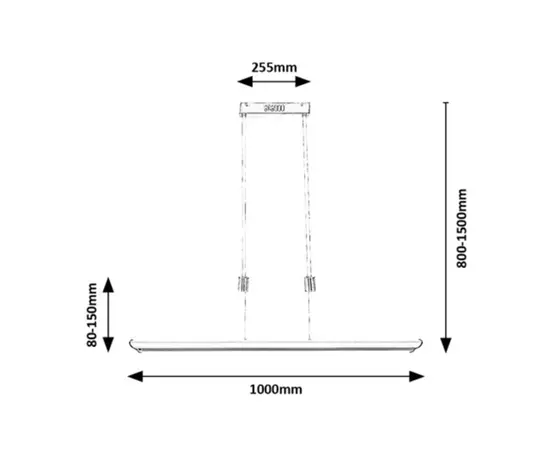 Люстра Rabalux Temperius 24W 3000K L1000 h1500 RGB сатин белый 72011