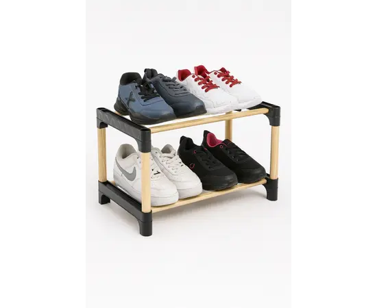 Shoe rack wooden Sev Plastik 2 tier Shoe rack wooden Sev Plastik 2 tier
