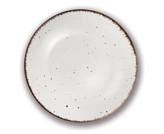 Тарелка обеденная Nature Look 413932 темно-белая 26,5см Тарелка обеденная Nature Look 413932 темно-белая 26,5см