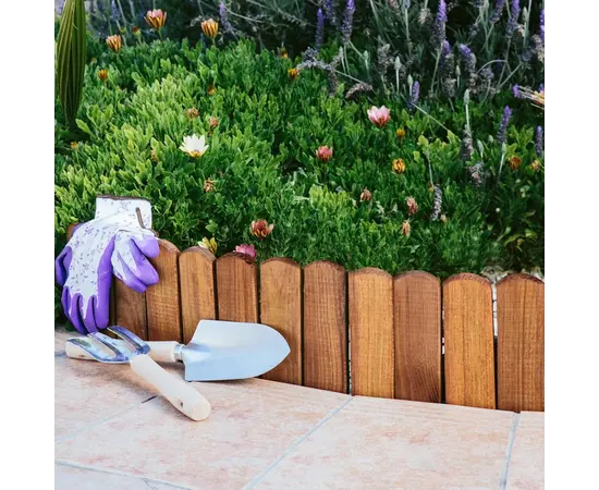 Extendable mini wooden fence 120x20 cm