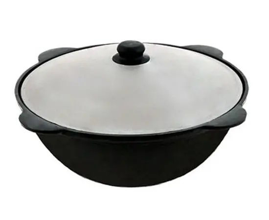 Cast iron cauldron with aluminum cover Davr Metall 10 l Cast iron cauldron with aluminum cover Davr Metall 10 l