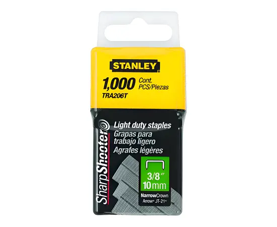 სტეპლერის პისტოლეტის ტყვიები  Stanley TRA206T 10 მმ/3/8" 1000 ც