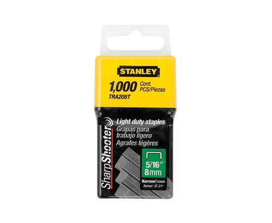 სტეპლერის პისტოლეტის ტყვიები  Stanley TRA205T 8 მმ/5/16" 1000 ც