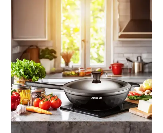 Pan-wok granite Arshia CO110-3160 26528 32cm black
