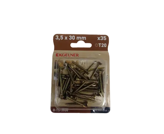 სჭვალი ხის მაგარიზედაპირი Koelner 3,5x30 მმ 35 ც B-TS-3530  ბლისტი სჭვალი ხის მაგარიზედაპირი Koelner 3,5x30 მმ 35 ც B-TS-3530  ბლისტი