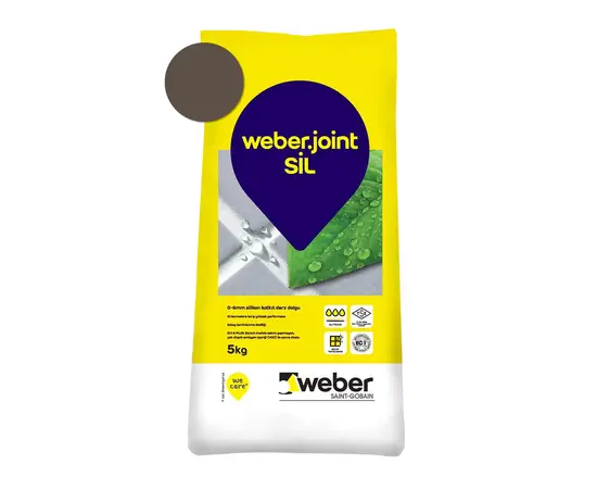 შემავსებელი ფილის ნაკერებისთვის Weber.joint SIL 5 კგ 433 მუქი ყავისფერი