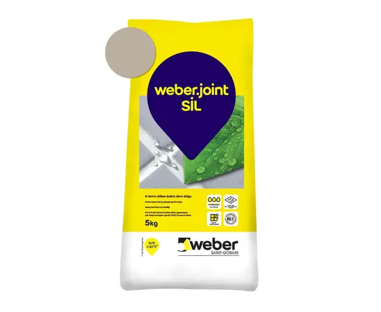 შემავსებელი ფილის ნაკერებისთვის Weber.joint SIL 5 კგ 439 ნაცრისფერი