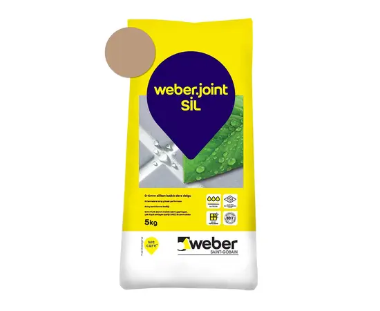 შემავსებელი ფილის ნაკერებისთვის Weber.joint SIL 5 კგ 411 კრემისფერი ბეჟი