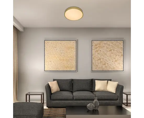 Светильник потолочный  Rabalux Tesia 36W 3000K Ø400 H50 золото белый 71037 Светильник потолочный  Rabalux Tesia 36W 3000K Ø400 H50 золото белый 71037