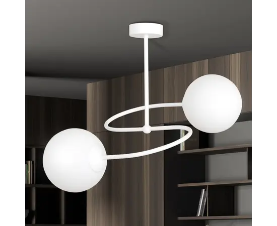 ჭაღი EMIBIG SELBI 2 E14 2x MAX 40W თეთრი ჭაღი EMIBIG SELBI 2 E14 2x MAX 40W თეთრი