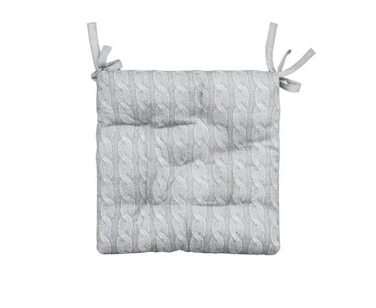 Chair cushion Runo 40x40 cm Grey Braid