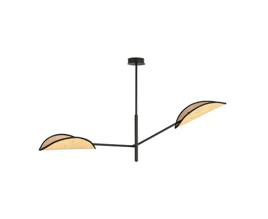 Люстра EMIBIG VENE 2 E14 2x MAX 40W черный ротанг