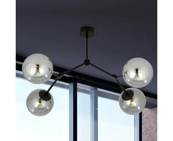 ჭაღი EMIBIG SPACE 4 E14 4x MAX 40W შავი გრაფიტი ჭაღი EMIBIG SPACE 4 E14 4x MAX 40W შავი გრაფიტი