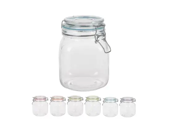 Glass jar with lid Koopman CD1001950 1000ml