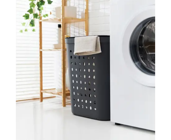 Linen basket Rotho Jona 55l black Linen basket Rotho Jona 55l black