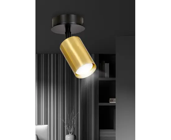 სპოტი 1 EMIBIG ZEN შავი ოქროსფერი GU10 1x MAX 30W