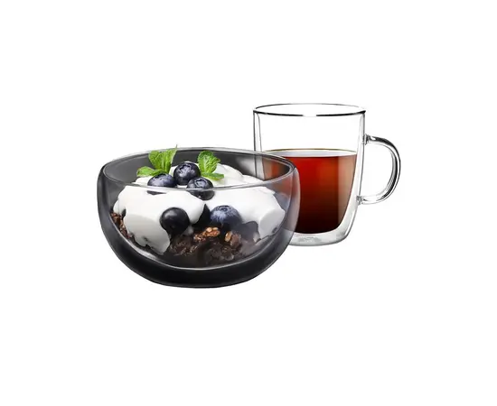 Breakfast set bowl and glass Ardesto AR2650BG
