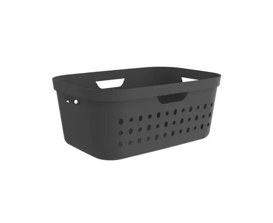 თეთრეულის კალათი Rotho Jona 39ლ შავი თეთრეულის კალათი Rotho Jona 39ლ შავი